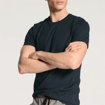 Calida Heren Remix Basic Sleep t-shirt met korte mouwen 14081 dark sapphire
