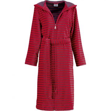 Cawö Dames We Love Stripes Badjas met capuchon 1492