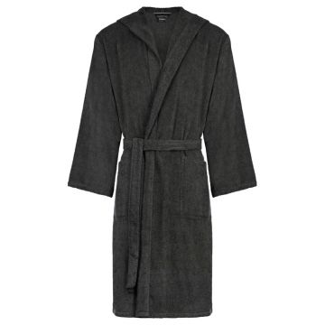Cawö Heren Pure Badjas met capuchon 5623