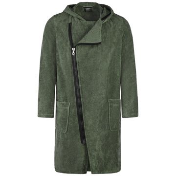 Cawö Heren Casual Home Badjas met rits 6516