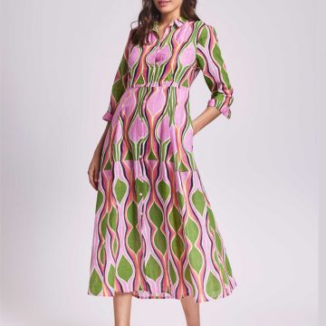 Iconique Maxi dress met lange mouw Ic24-076