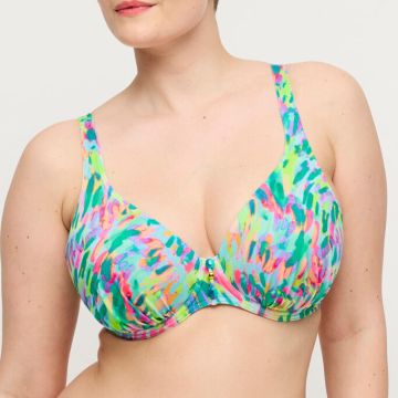 Voorgevormde bikini top met diep decolleté