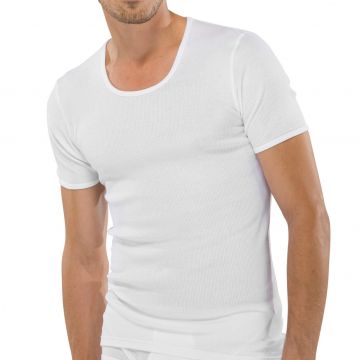 Schiesser Doppelripp shirt met korte mouw 005068 white