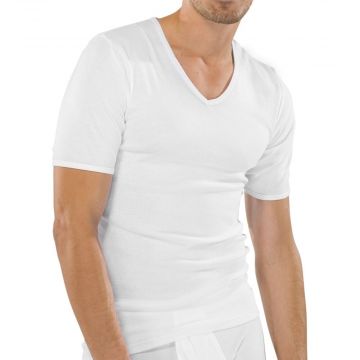 Schiesser Original Feinripp t-shirt met v-hals 005123 wit 100
