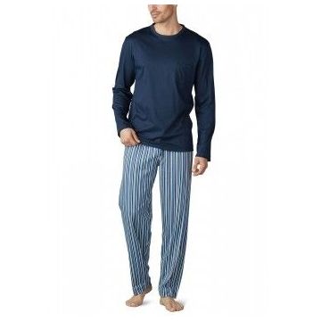 Mey Night Pyjama set lang 18780 yacht blue