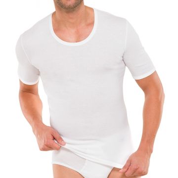 Schiesser Cotton Feinripp shirt met korte mouw 205145 white