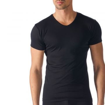 Mey Heren Software shirt met V-hals 42507 zwart